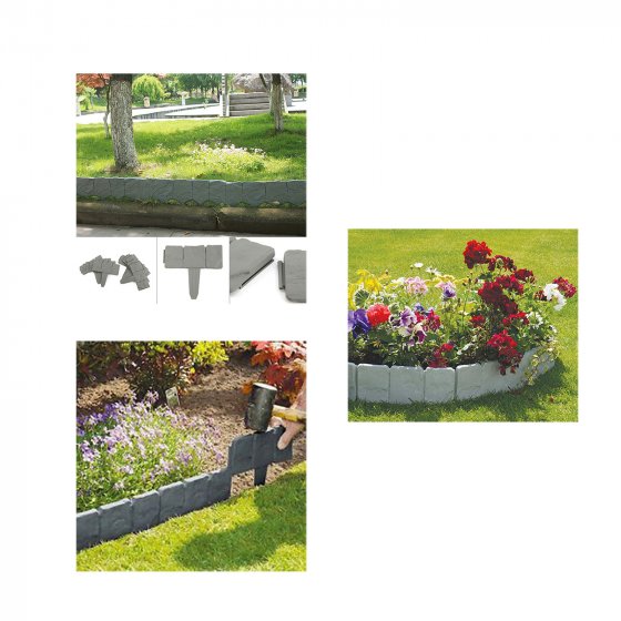 Rasenkante 750 cm mit Solarlichterkette 