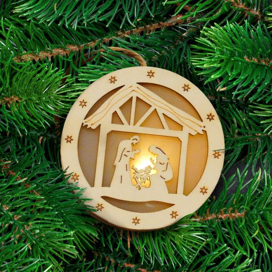 Baumbehang LED Weihnachtskrippe