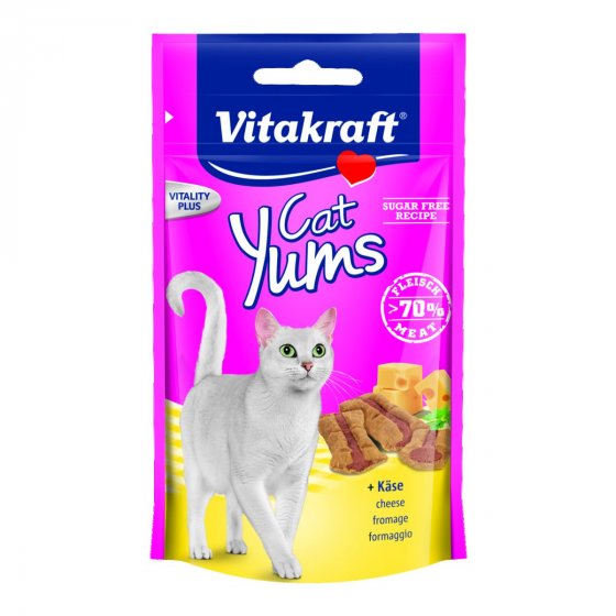 Katzensnack Cat Yums plus Käse - 9 x 40g
