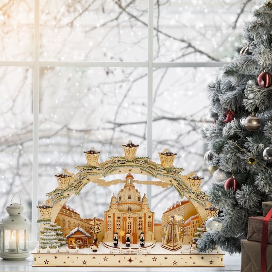 LED Schwibbogen Dresden Sternsinger 