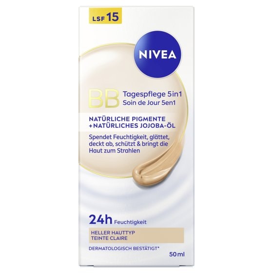 Nivea 5in1 getönte Tagespflege BB 24h für helle Hauttypen 50ml 