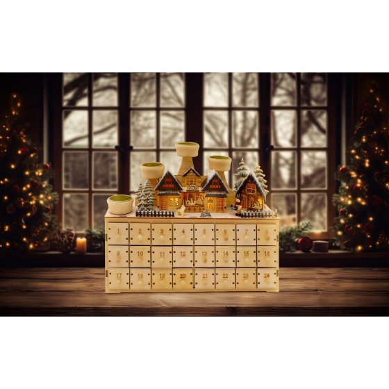 Adventskalender Weihnachtsmarkt zum Befüllen 