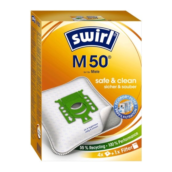 Swirl MicroPor M 50 AirSpace Staubsaugerbeutel 4 Stück pro Packung 