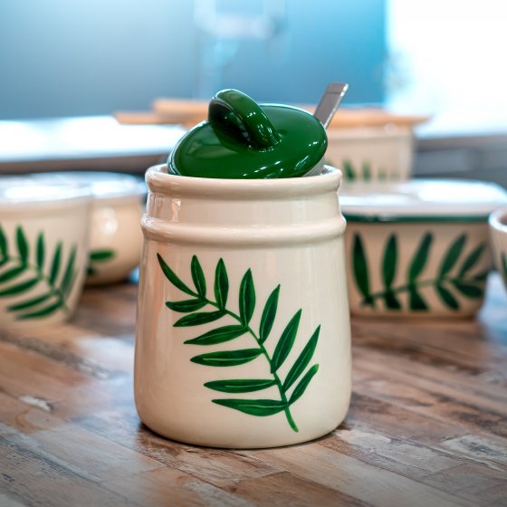 Lebensmitteldose im Landhausstil 11 x 16 cm Olivenzweig 