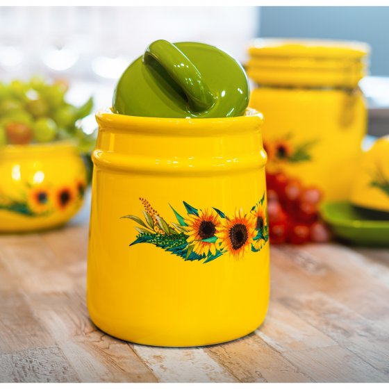 Lebensmitteldose im Landhausstil 11 x 16 cm Sonnenblumen 