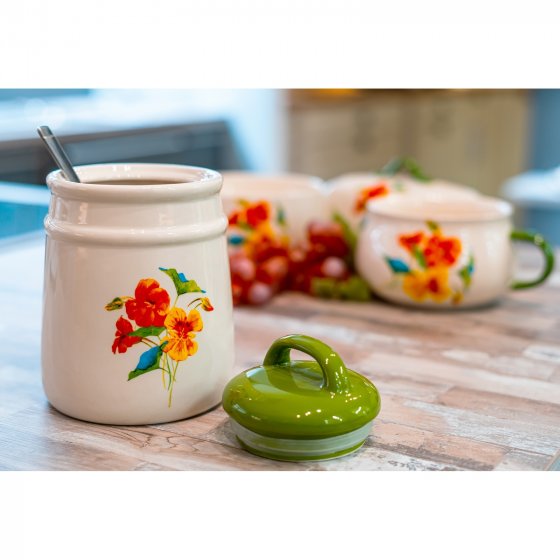 Lebensmitteldose im Landhausstil 11 x 16 cm Kapuzinerkresse 