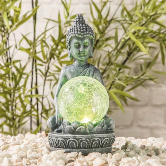 LED Solar Buddha