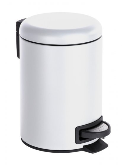 Kosmetik Treteimer Mod. Leman Weiß 3 L, 2er Set, Kosmetikeimer, Mülleimer