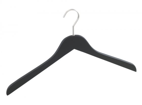 Kleiderbügel Mod. Paris Schwarz 5er Set, Garderobenbügel in schlanker Form