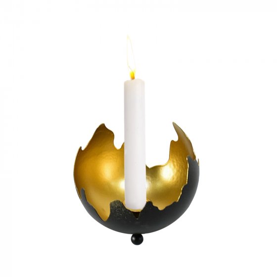 Kerzenhalter Schwarz/Gold Verena