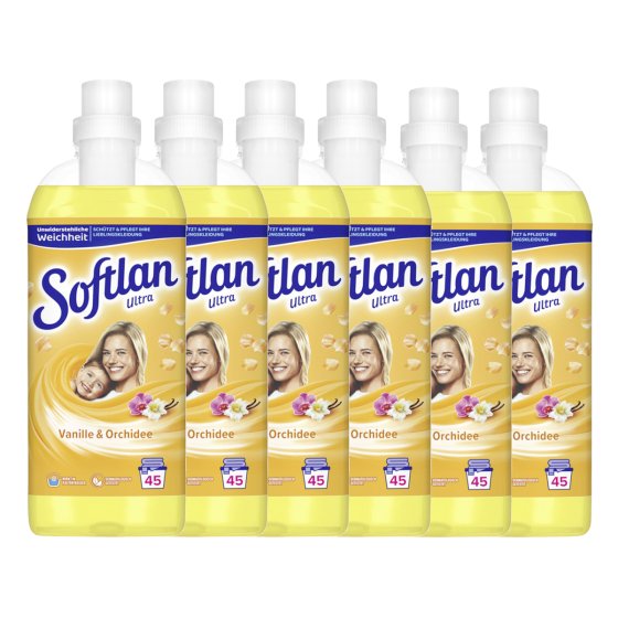 Softlan Vanille und Orchidee Duft für 45 Waschladungen 1000ml 6er Pack 