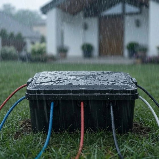 Kabelverlängerungsschutzbox für den Außenbereich 