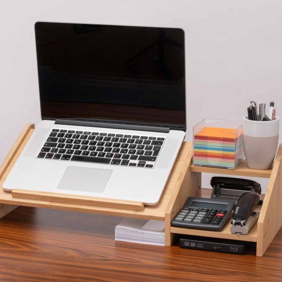Laptop-Organizer aus Bambus