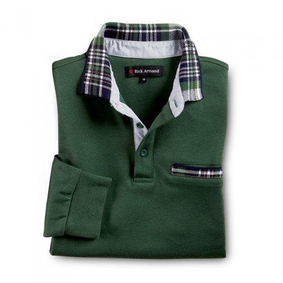 Interlock Shirt m.Kontr.,marin M | Marine