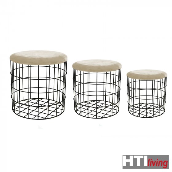 Korb, Metall mit Samtdeckel 