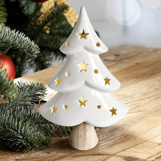 LED Winterbaum 2er Set mit Leuchtsternen