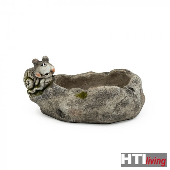 Pflanzschale mit Schnecke Gartenfigur 