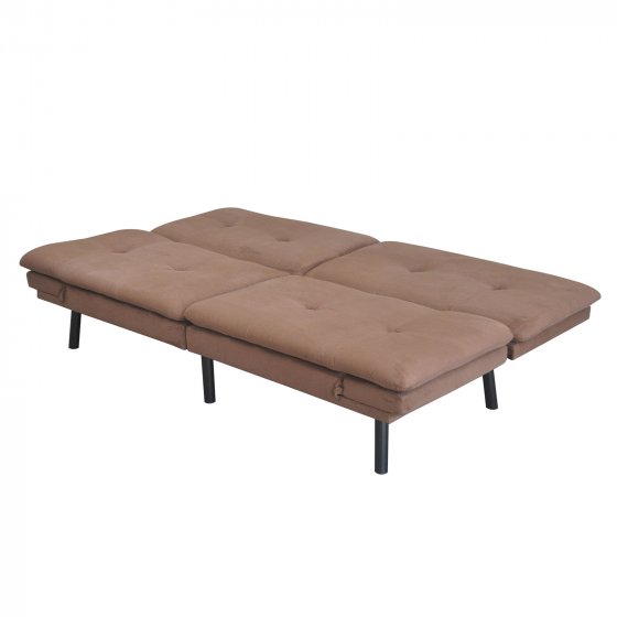 Sofa mit verstellbaren Armlehnen Braun 