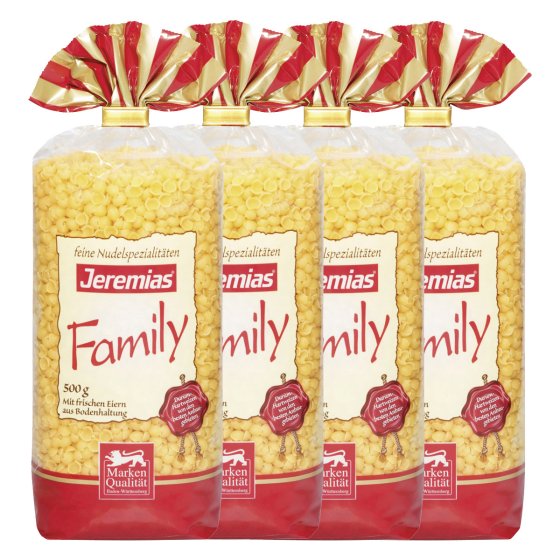 Jeremias Suppen Muscheln Family Nudeln mit Frischei 500g 4er Pack 