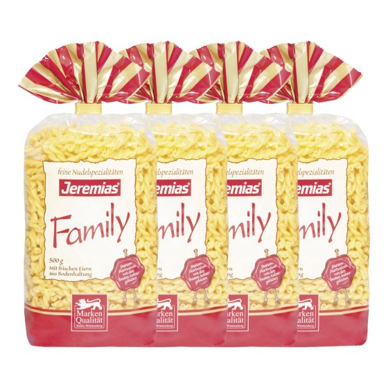 Jeremias Schlingli Classic Frischei Family Nudeln 500g 4er Pack 