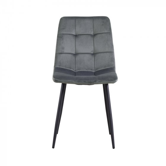 Stuhl Mesa Velvet 2er-Set Grau