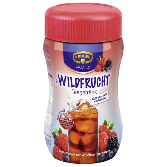 Krüger Teegetränk Wildfrucht 50 Prozent kalorienreduziert 12er Pack 