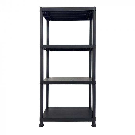 Regal mit 4 Böden Schwarz Kunststoffregal 
