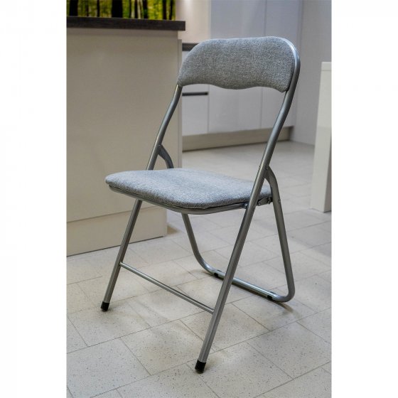 Klappstuhl 2er Set Dima Fabric Grau 