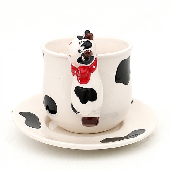 Dolomite Tasse mit Teller Kuh 