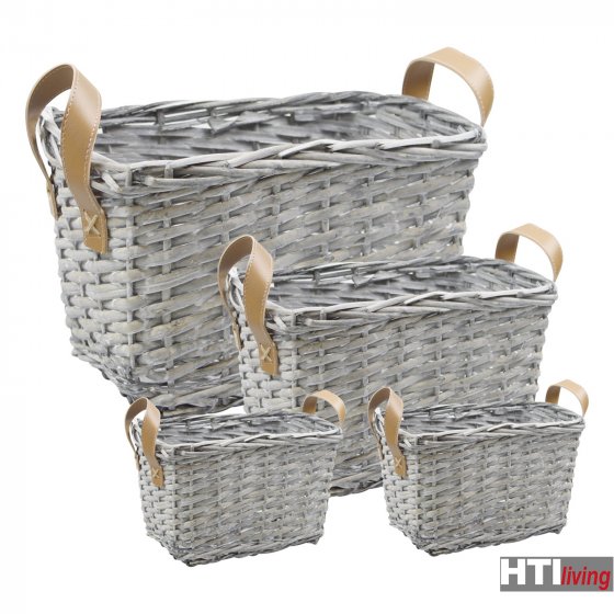 Korbset 4-teilig Weidenkorb 