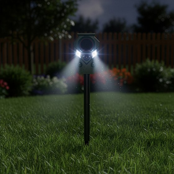 Mini-Solar-Ultraschall-Tiervertreiber 