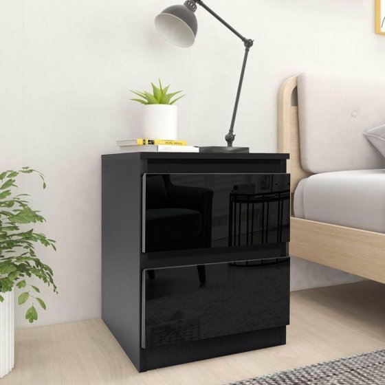 Nachtschrank Kenji Hochglanz 2er-Set