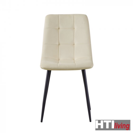 Stuhl Mesa Velvet 4er-Set Creme