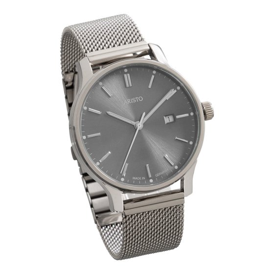 Herren Milanaise Uhr  Grau