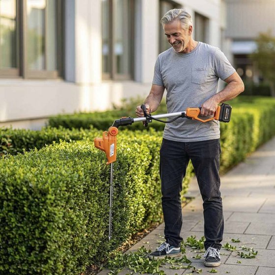 Kabellose Multiwinkel-Heckenschere 