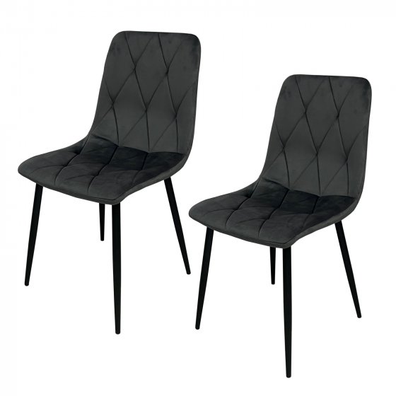 Stuhl Mesa Eco 2er-Set Velvet Grau 