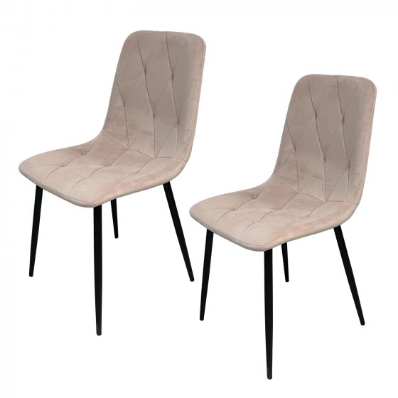 Stuhl Mesa Eco 2er-Set Velvet Rosa 