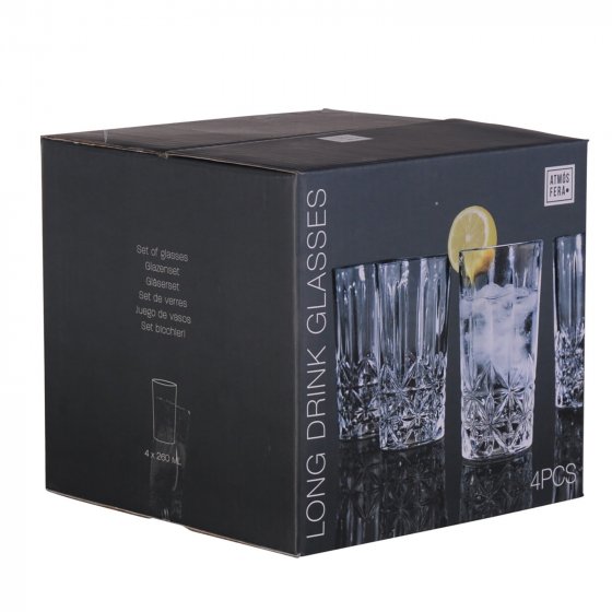 Tringläser-Set 260 ml, 4 Stück geschliffen