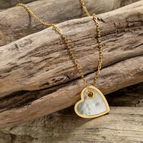 Halskette mit Perlmutt-Herz 