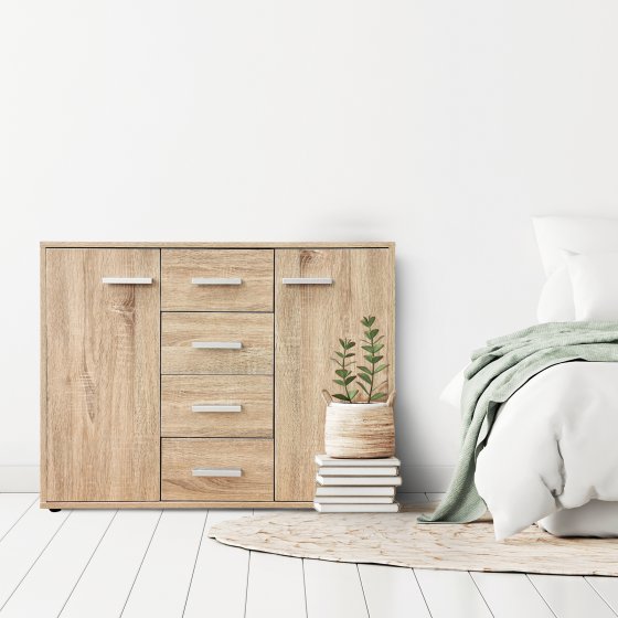 Sideboard Nina mit 4 Schubladen Sonoma 