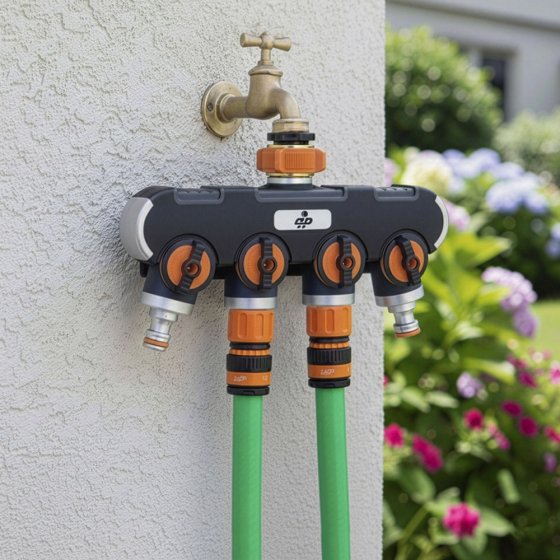 Wasserhahn-Verteiler 4-fach 