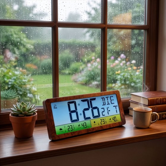 Funkgesteuerte Wetterstation mit XXL-Farbdisplay 