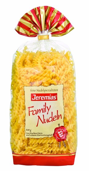 Jeremias Band gedreht Classic Frischei Family Nudeln 500g 4er Pack 