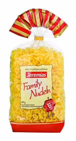 Jeremias Family Wellenspätzle Nudeln mit frischen Eiern 500g 4er Pack 