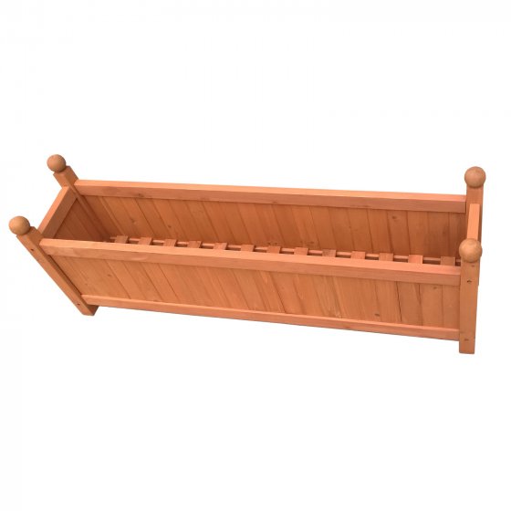 Holz-Pflanzkasten in Braun Blumenkübel für Garten, Terrasse und Balkon 