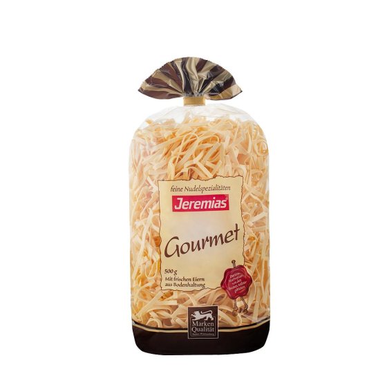Jeremias Gourmet Bandnudeln 4 mm gewalzt mit Frischei 500g 2er Pack 