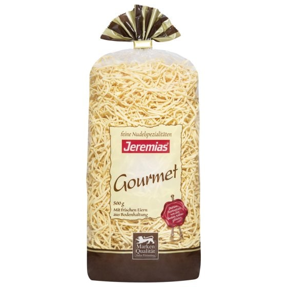 Jeremias Gourmet Bandnudeln 2mm gewalzt mit Frischei 500g 2er Pack 