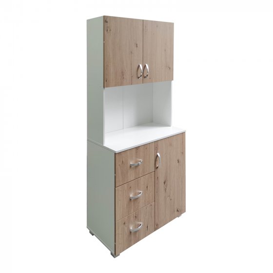 Küchenschrank Weiß Artisaneiche Blanca