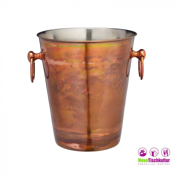 Wein- und Sektkübel, Edelstahl mit Kupferoberfläch Barcraft 
