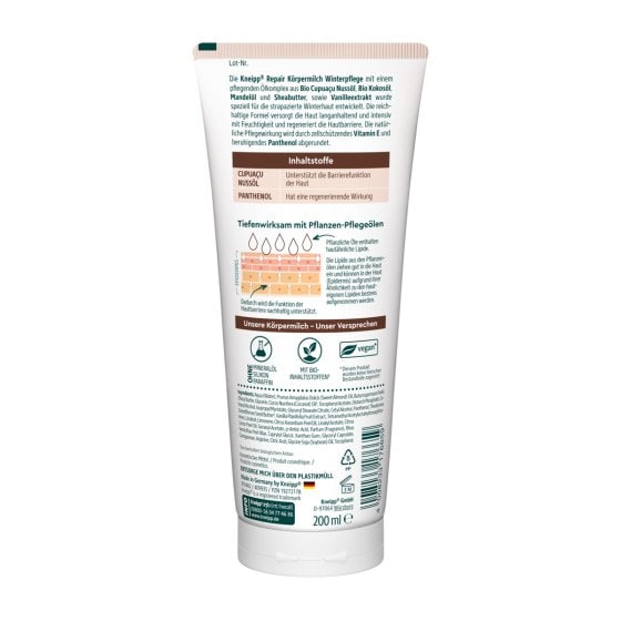 Kneipp Repair Körpermilch für strapazierte Winterhaut 200ml 